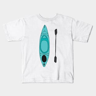 Kayak and Paddle Set Kids T-Shirt